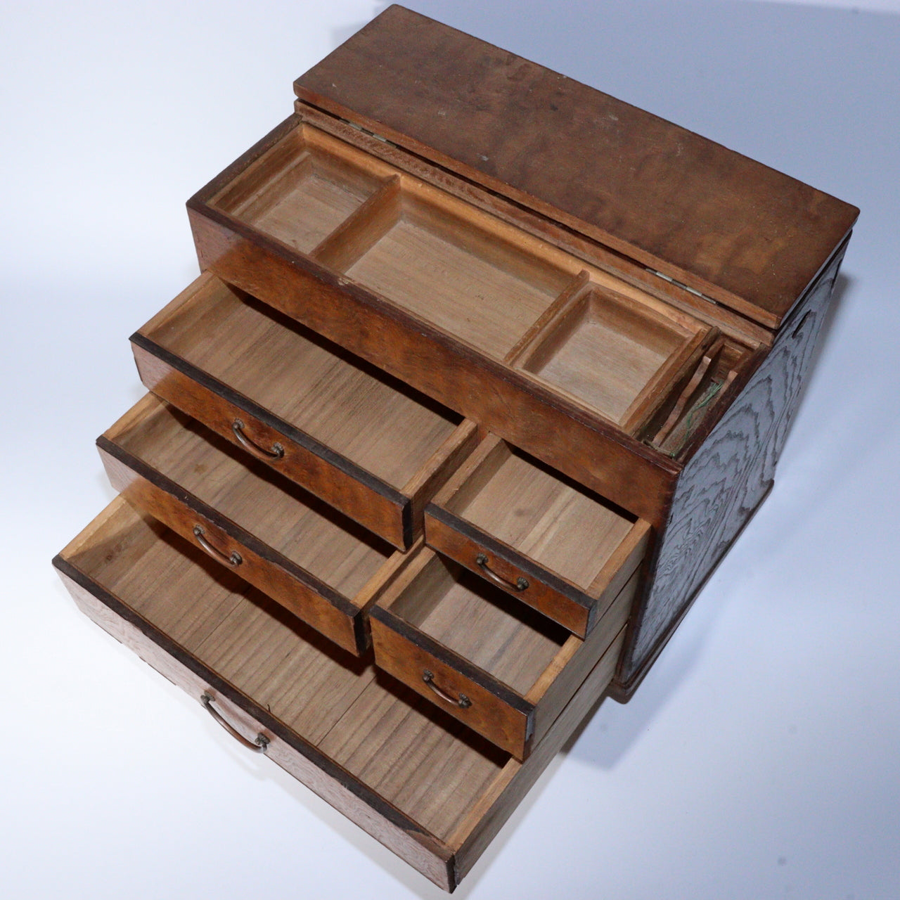 Japanese Vintage Wooden Drawer Chest Tansu Box Cabinet Storage Handmade WBX286