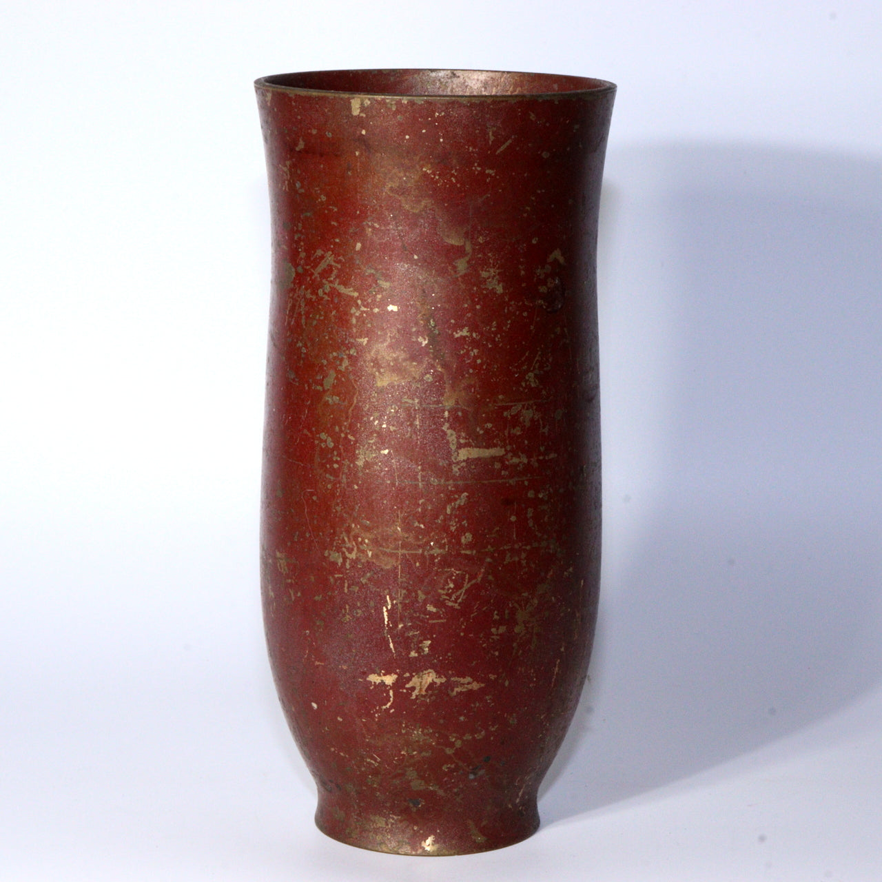 Vintage Japanese Bronze Vase – Reddish-Brown Patina – Signed – Mid-20C BV605 -1