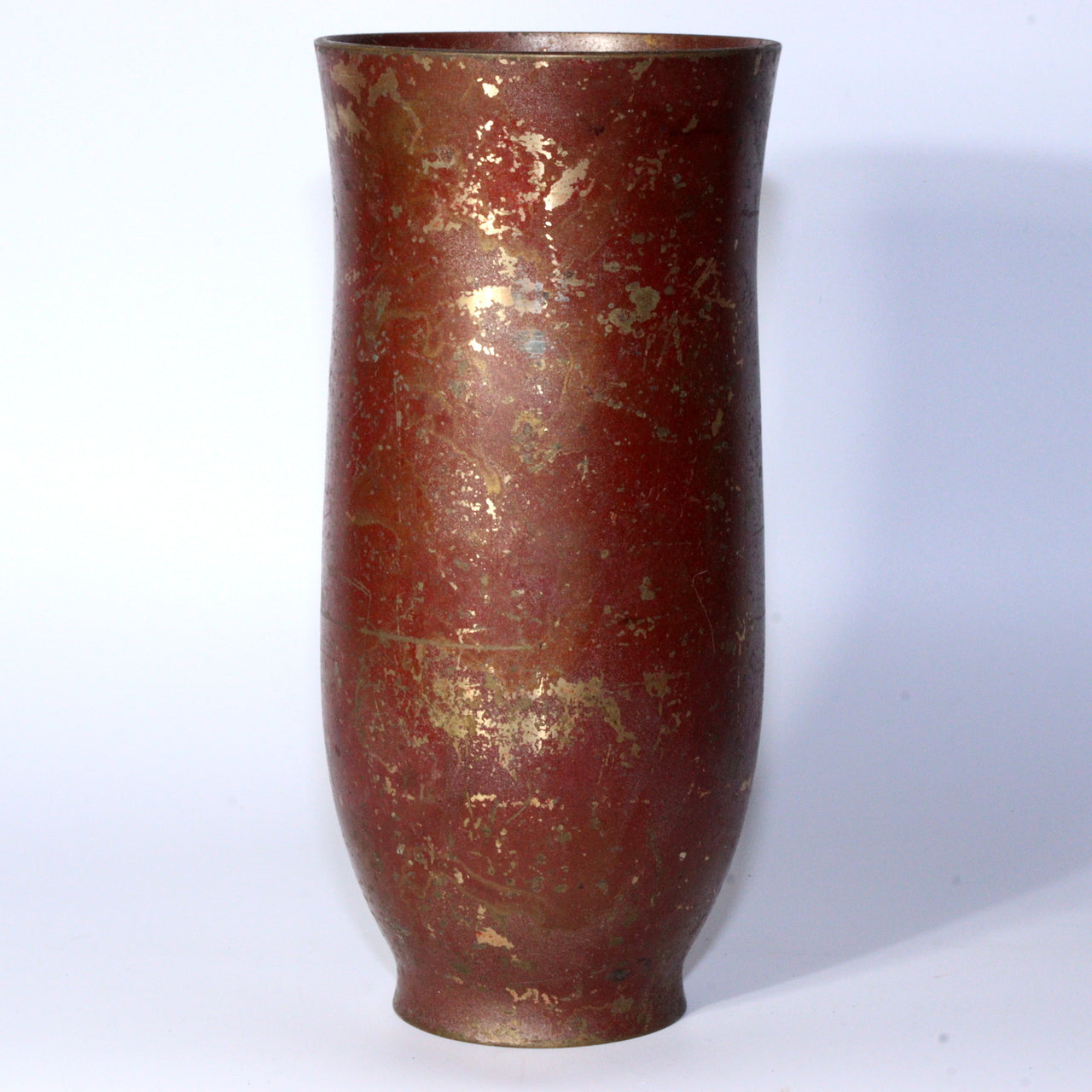 Vintage Japanese Bronze Vase – Reddish-Brown Patina – Signed – Mid-20C BV605 -1
