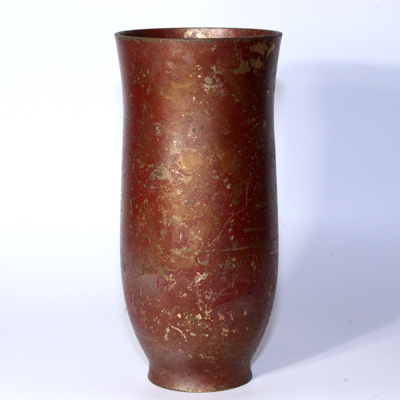 Vintage Japanese Bronze Vase – Reddish-Brown Patina – Signed – Mid-20C BV605 -1