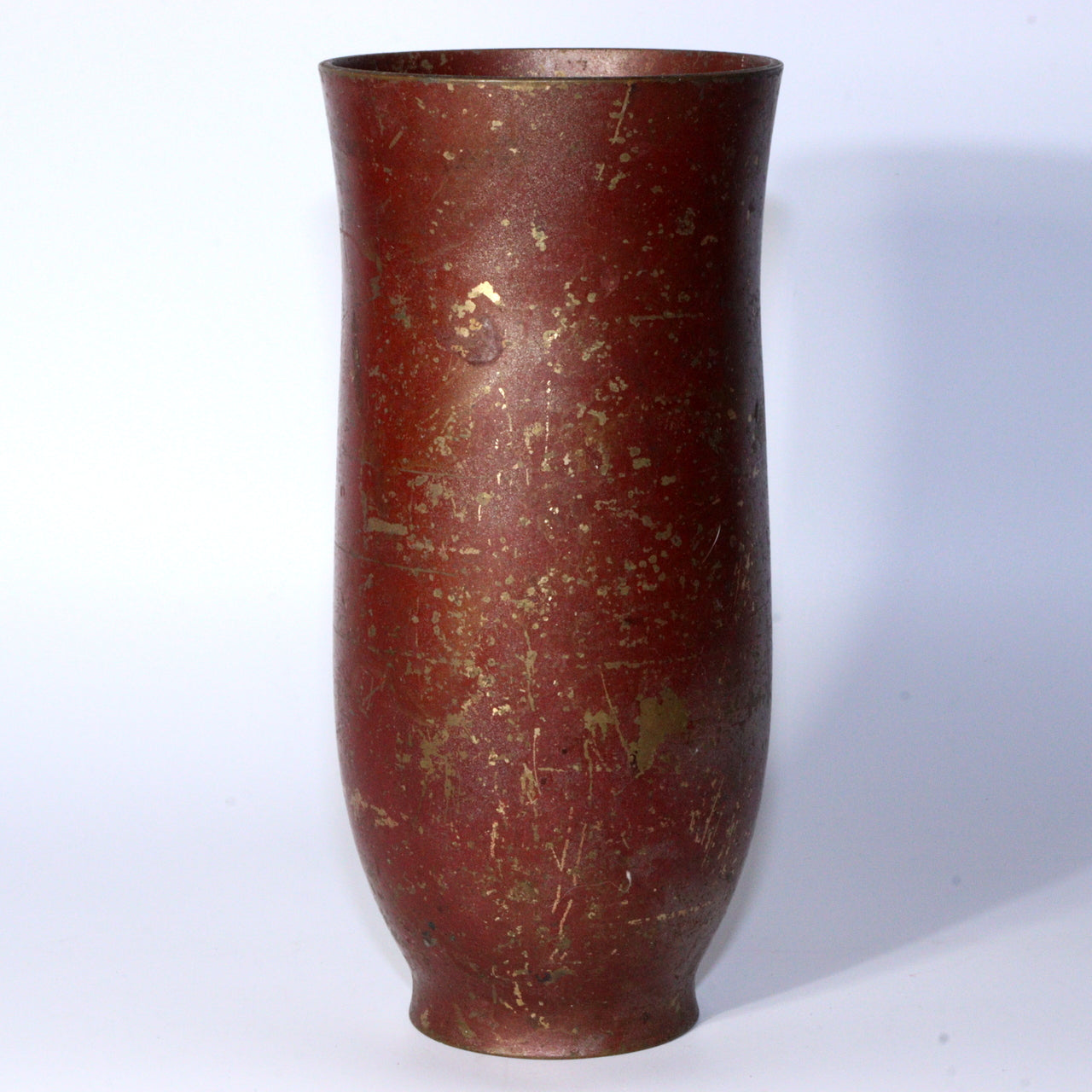 Vintage Japanese Bronze Vase – Reddish-Brown Patina – Signed – Mid-20C BV605 -1