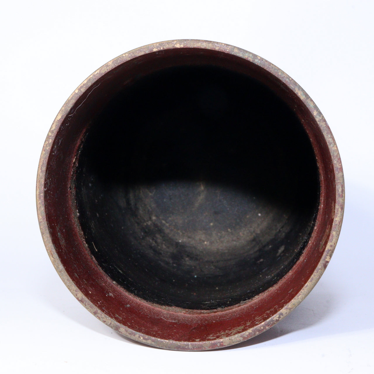 Vintage Japanese Bronze Vase – Reddish-Brown Patina – Signed – Mid-20C BV605 -1