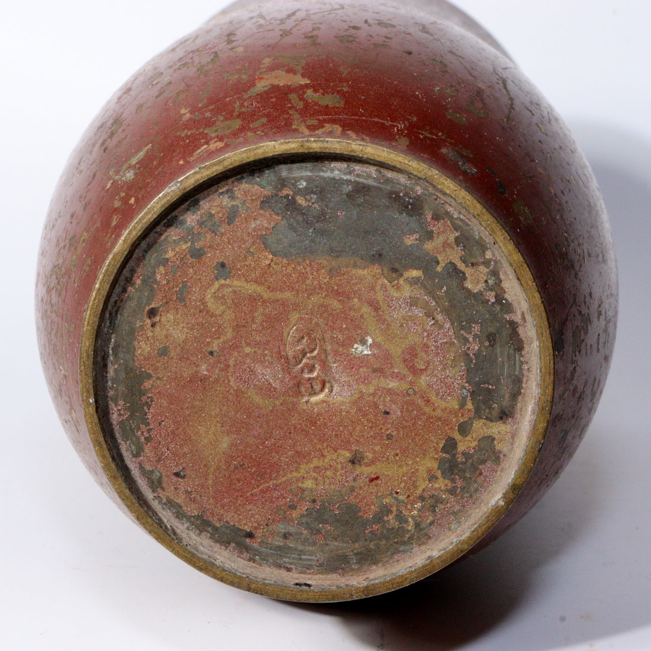 Vintage Japanese Bronze Vase – Reddish-Brown Patina – Signed – Mid-20C BV605 -1