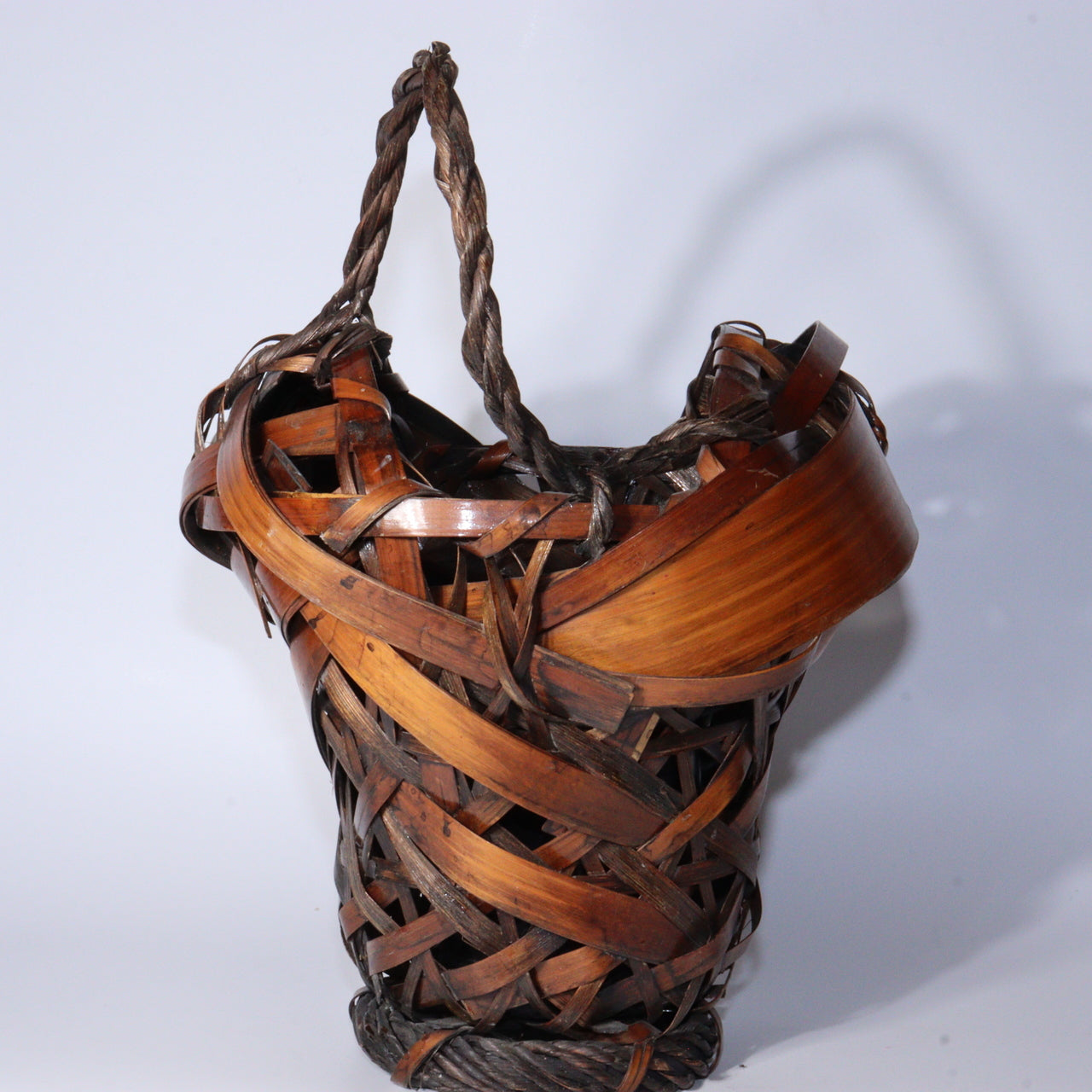 Japanese Bamboo Ikebana Flower Basket with Removable Vase BVO58