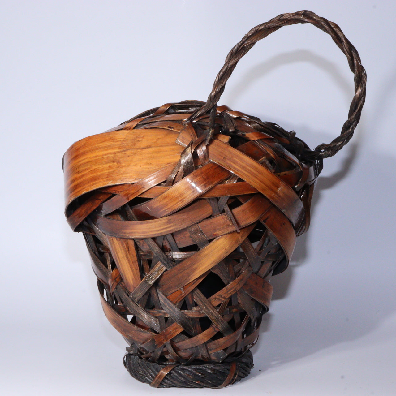 Japanese Bamboo Ikebana Flower Basket with Removable Vase BVO58
