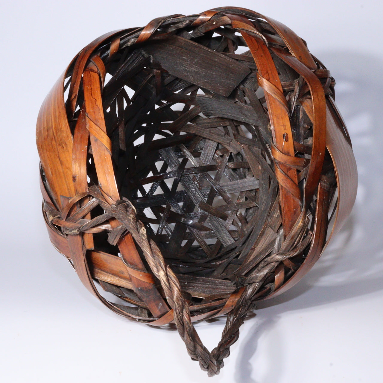 Japanese Bamboo Ikebana Flower Basket with Removable Vase BVO58