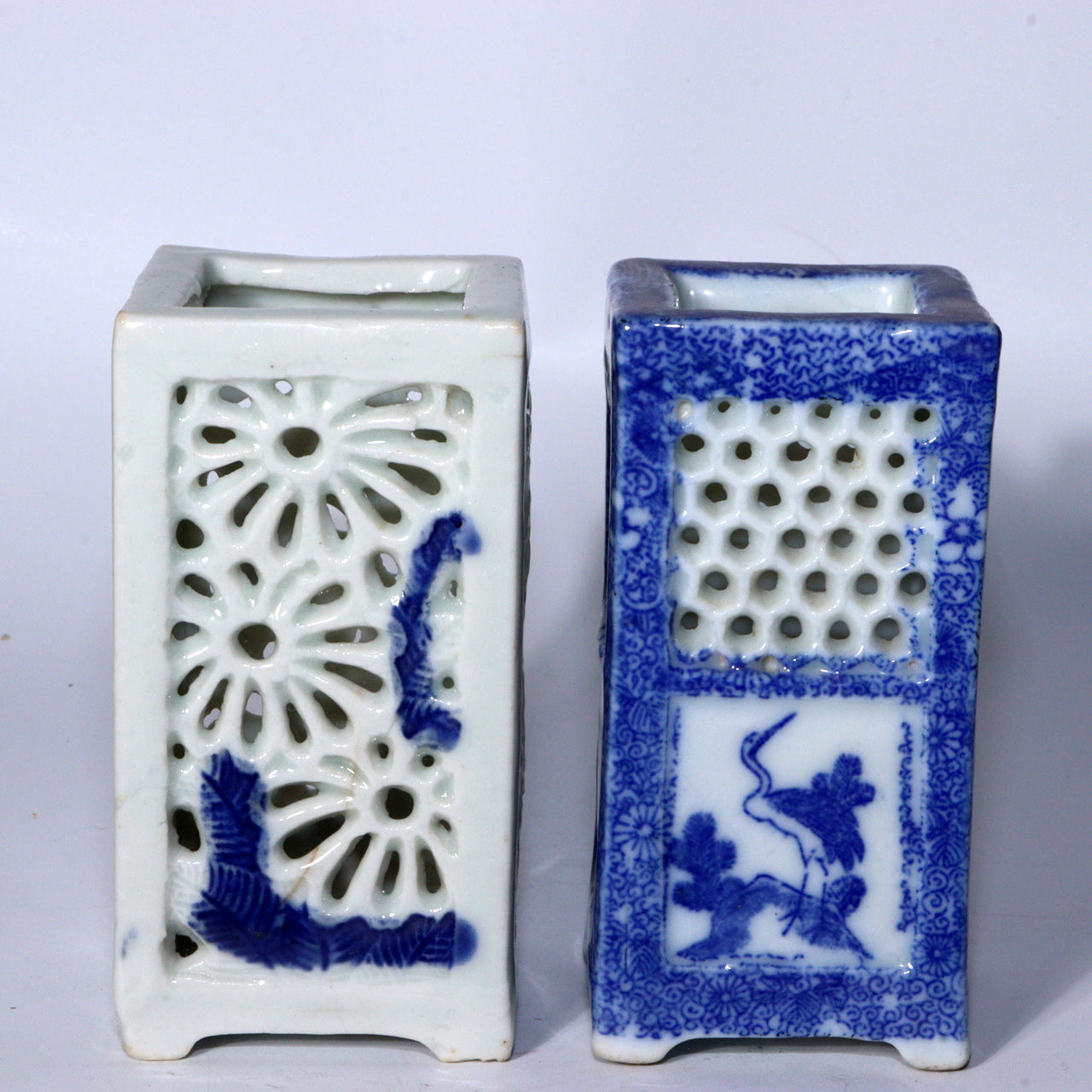 Set of 8 Antique Japanese Imari & Hirado Porcelain Pen Holders and Bud Vases