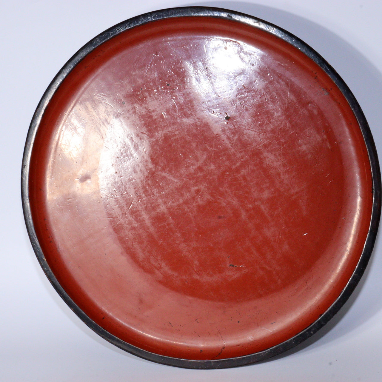 Antique Aizu Lacquerware Red Pedestal Tray Meiji Era Japanese Negoro WO396 -2