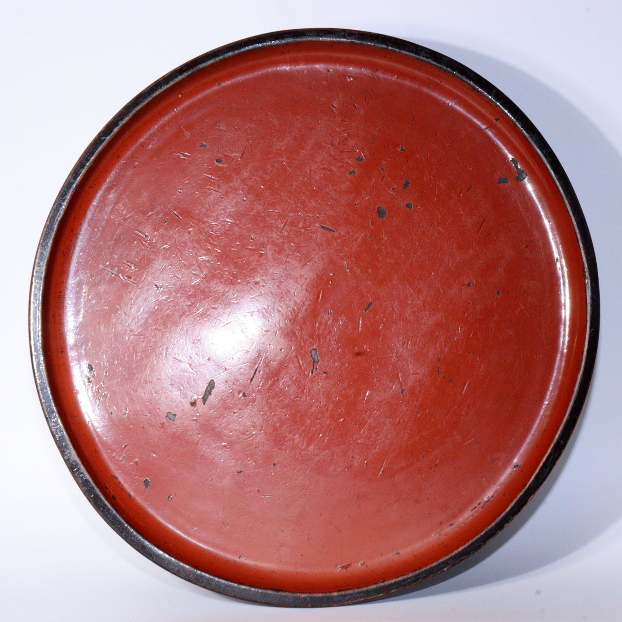 Antique Aizu Lacquerware Red Pedestal Tray Meiji Era Japanese Negoro WO396 -3