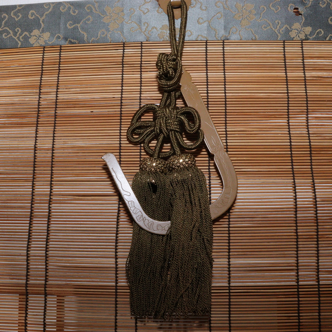 Japanese Bamboo Sudare Curtain Adjustable Hanging Brackets Ozashiki Screen