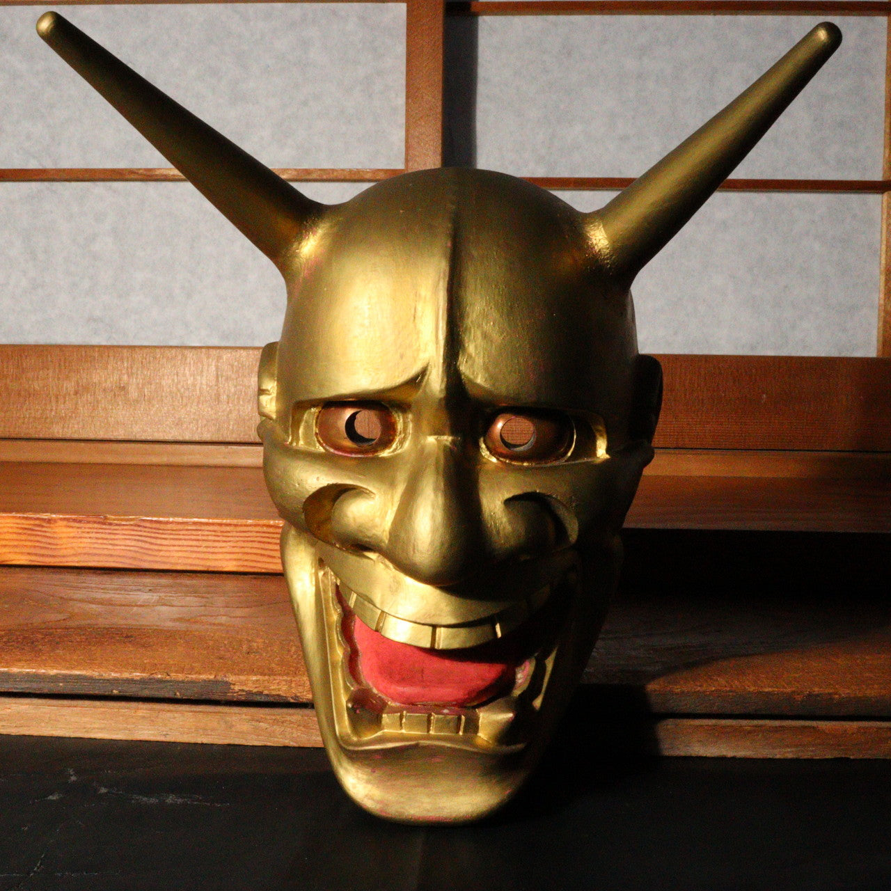 Japanese Wooden Noh Mask Hannya mask demon signed MSK400