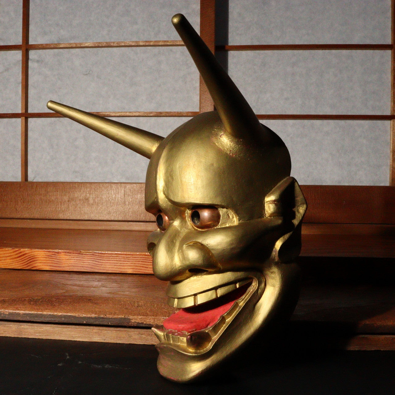 Japanese Wooden Noh Mask Hannya mask demon signed MSK400