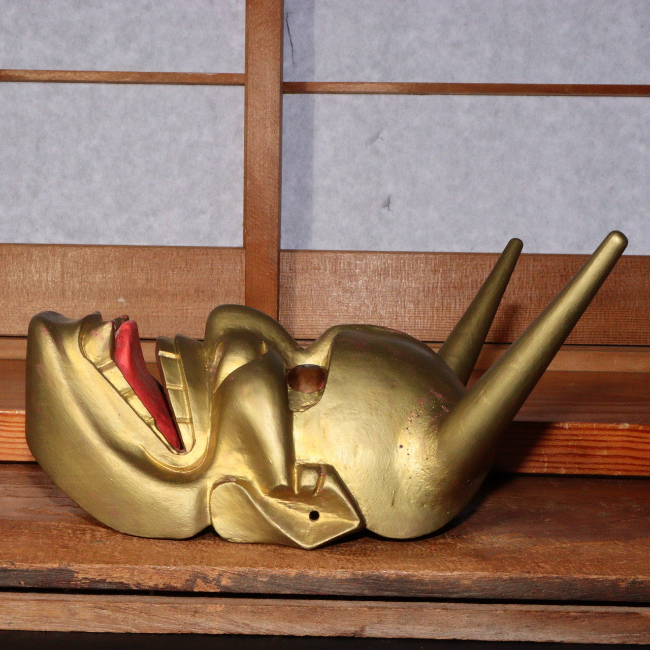 Japanese Wooden Noh Mask Hannya mask demon signed MSK400