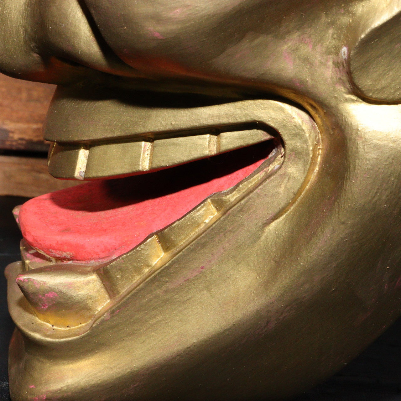 Japanese Wooden Noh Mask Hannya mask demon signed MSK400