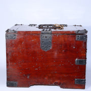 Japanese Antique Meiji era wooden Kake Suzuribako inkstone box Funa Tansu WBX294