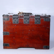 Japanese Antique Meiji era wooden Kake Suzuribako inkstone box Funa Tansu WBX294