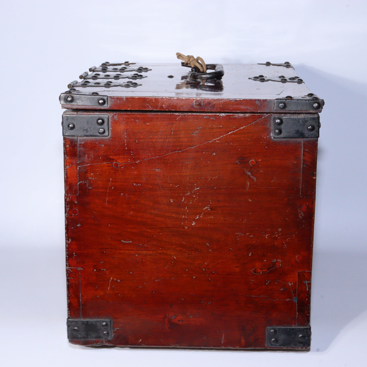 Japanese Antique Meiji era wooden Kake Suzuribako inkstone box Funa Tansu WBX294