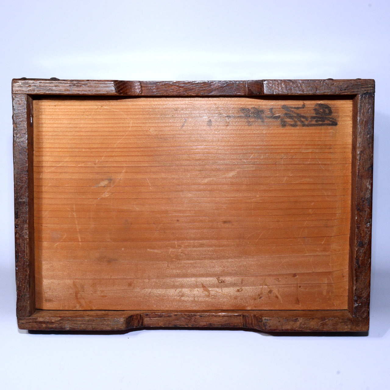 Japanese Antique Meiji era wooden Kake Suzuribako inkstone box Funa Tansu WBX294