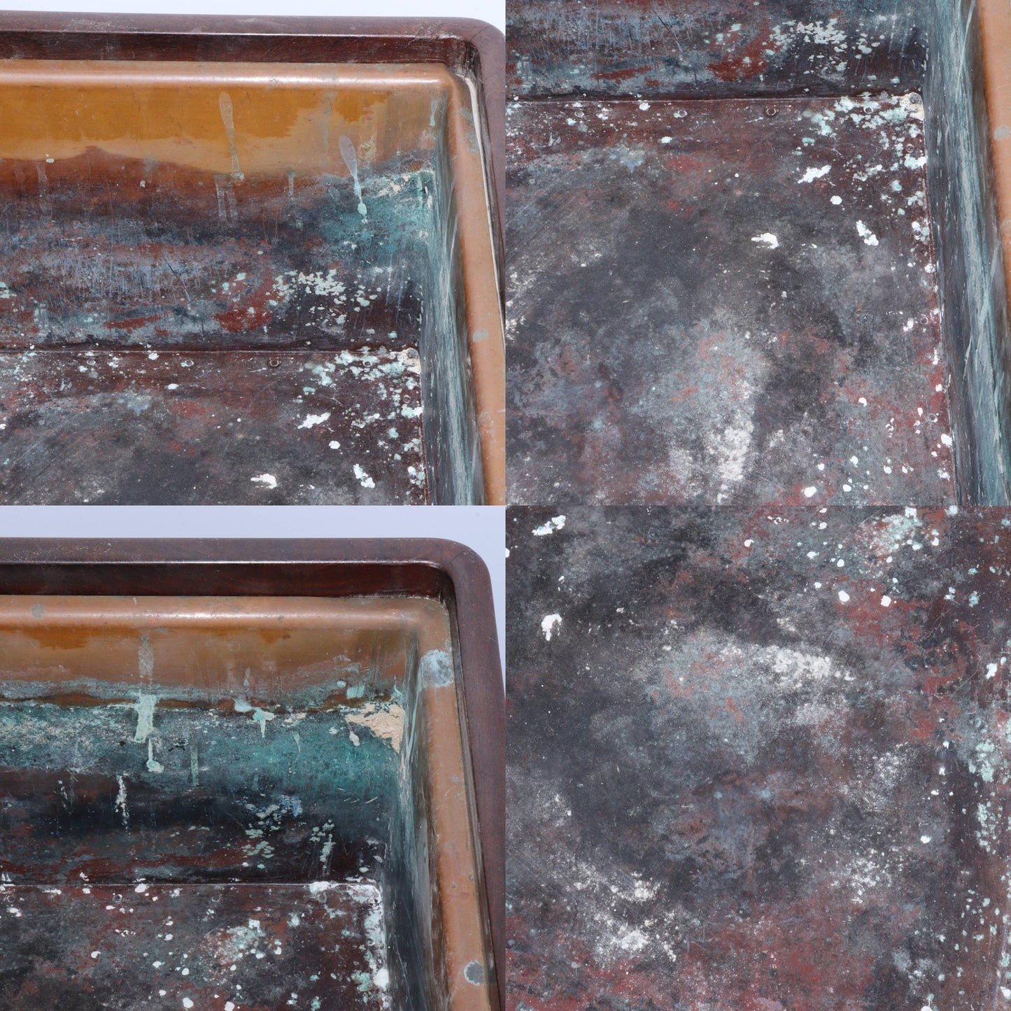 Brazier Hibachi Hiire Japanese Antique Possibly Karaki Hardwood Copper WO398 -1
