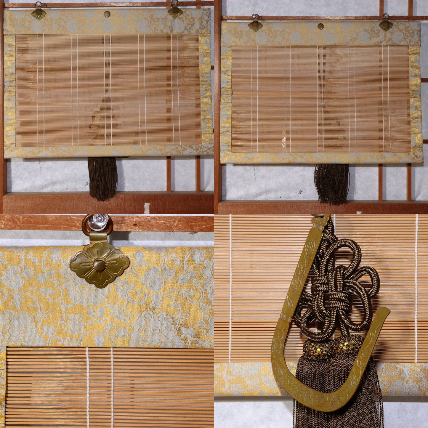 4 Sudare Bamboo screen Sudare Copper hanging Curtains Ozashiki Japanese VG372 -2