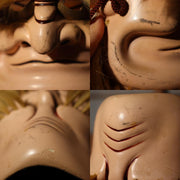 Japanese Wooden Bicchu Kagura Mask kyogen Noh signed MSK442