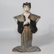 Japanese Antique Kabuki Clay figurine Ceramic Ornament WO150
