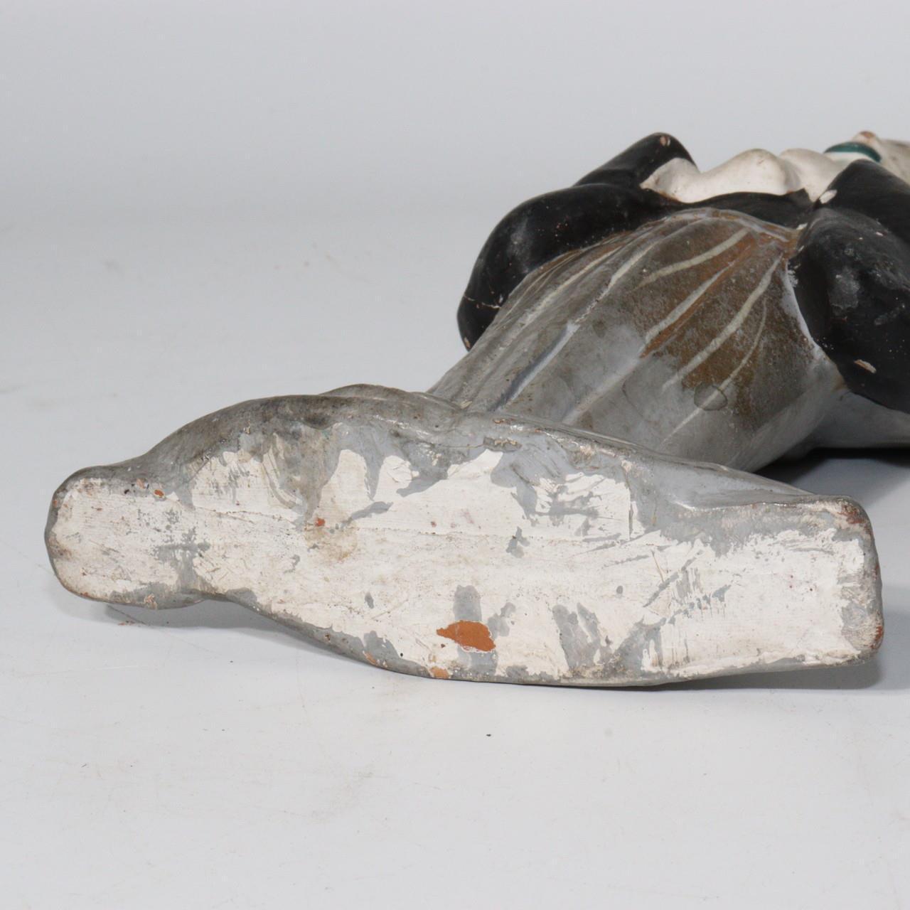 Japanese Antique Kabuki Clay figurine Ceramic Ornament WO150