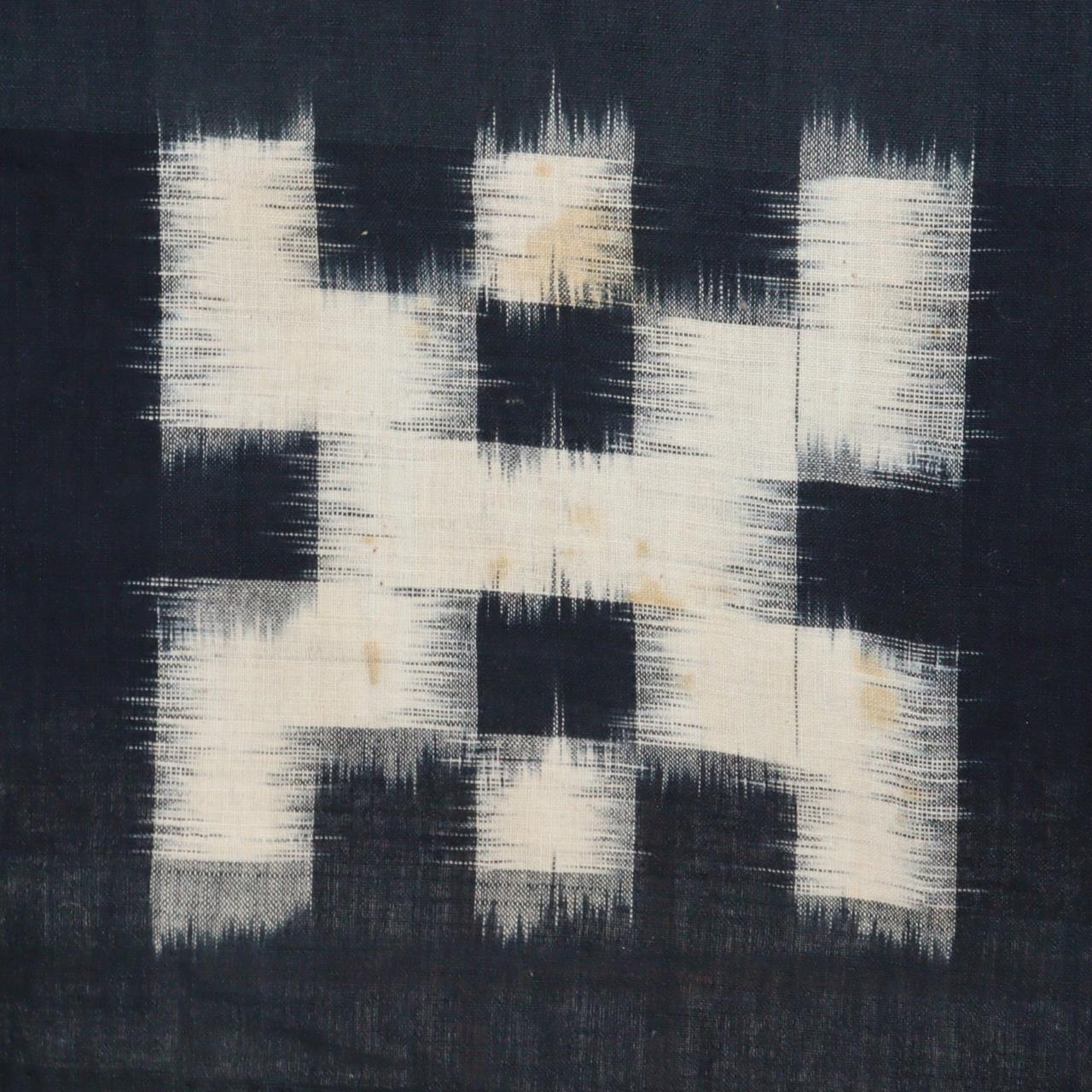 Japanese Cotton Cloth Kasuri STRUCTURE Crane Turtle design Boro Kimono BRKW86