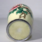 Japanese Ando shippou Cloisonne vase Yellow glaze PV164