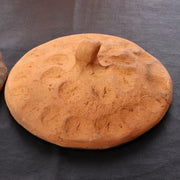 Japanese Teapot Waka poem Raccoon lid Pottery earthenware Bottle signed PV167