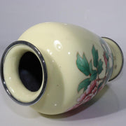 Japanese Ando shippou Cloisonne vase Yellow glaze PV164