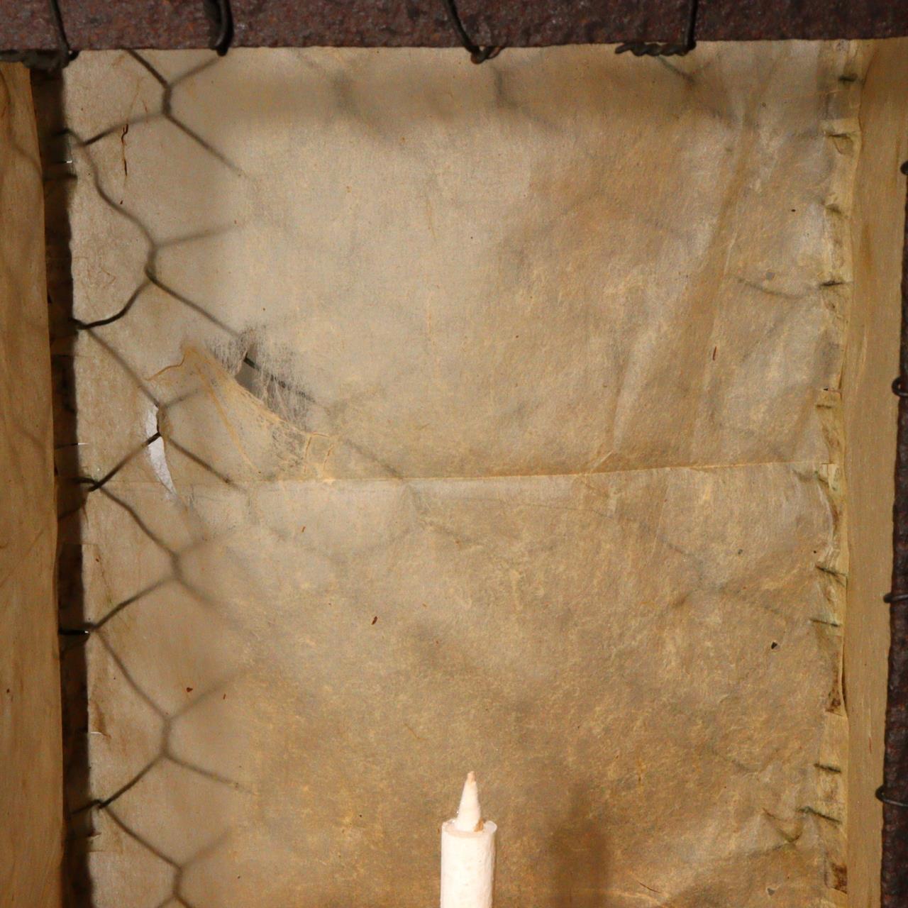 Japanese Antique Andon lamp lantern temple Buddhism Edo period Iron
