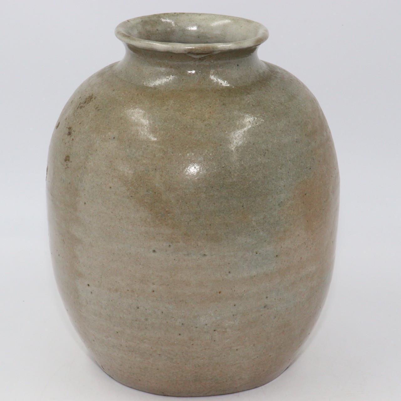 Japanese Antique Karatsu pottery vase Jar w / box PV96