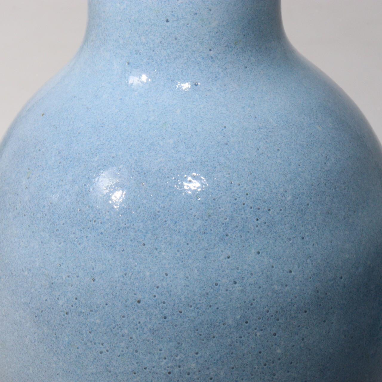Japanese Pottery Ceramic blue glazed Miyashita Zenji sake cup signed w / box