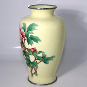 Japanese Ando shippou Cloisonne vase Yellow glaze PV164