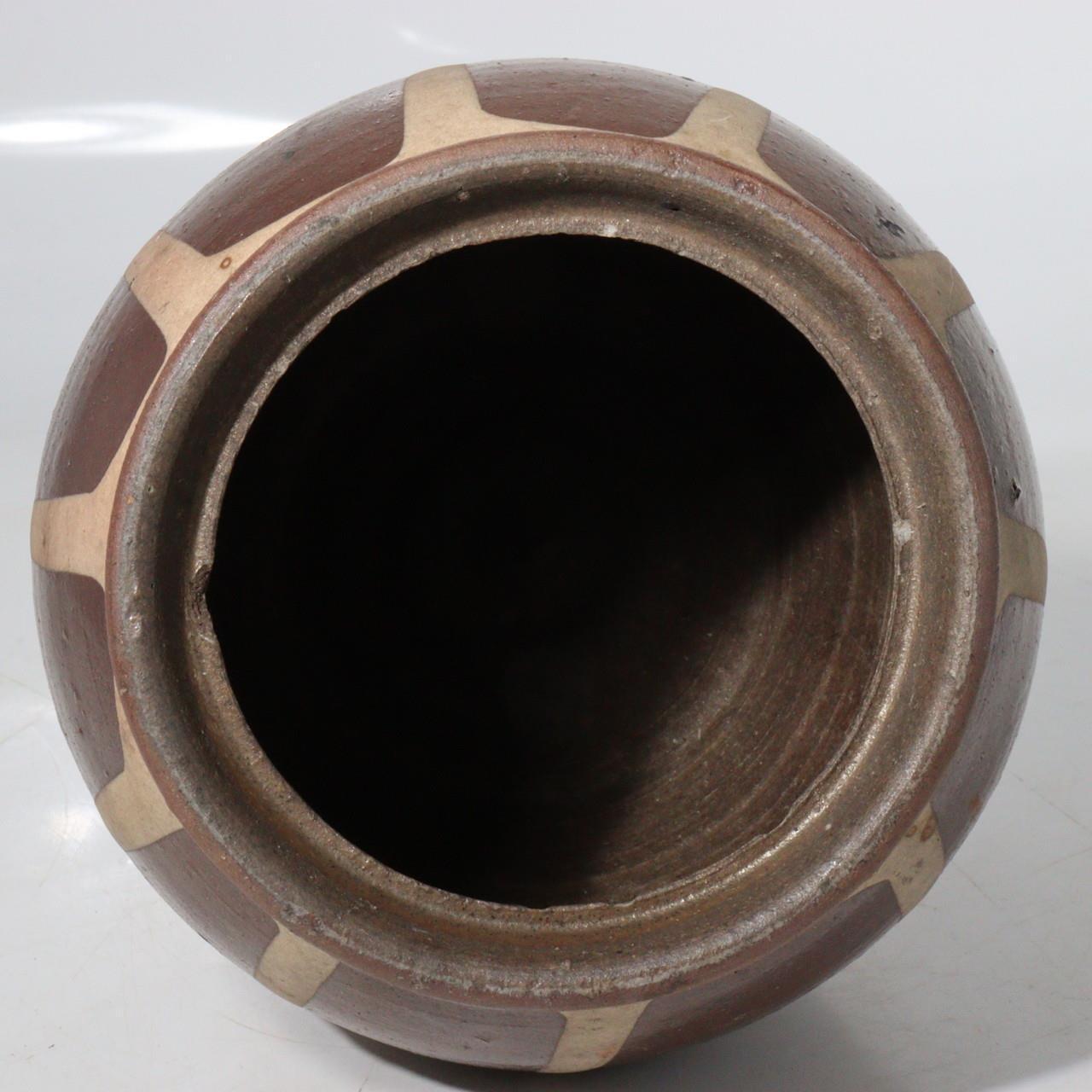 Japanese Antique Tanba ware Jar Vase Pottery PV145