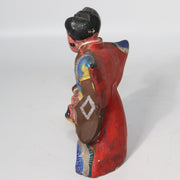 Japanese Antique Kabuki Clay figurine Ceramic Ornament WO150