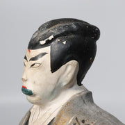 Japanese Antique Kabuki Clay figurine Ceramic Ornament WO150