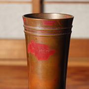 Japanese Copper vase Flower artist's work Signed BV429