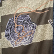 Japanese Cotton cloth Boro Jacket Kimono magatama design Shinto BRKW69