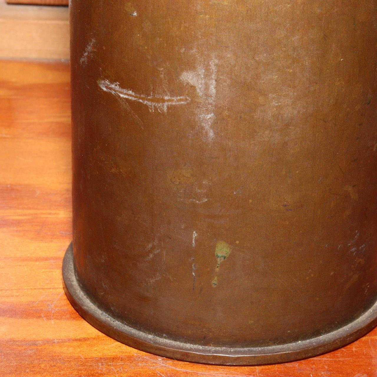 Japanese Copper cannon vase Flower signed Flare Also usable as pen stand BV419