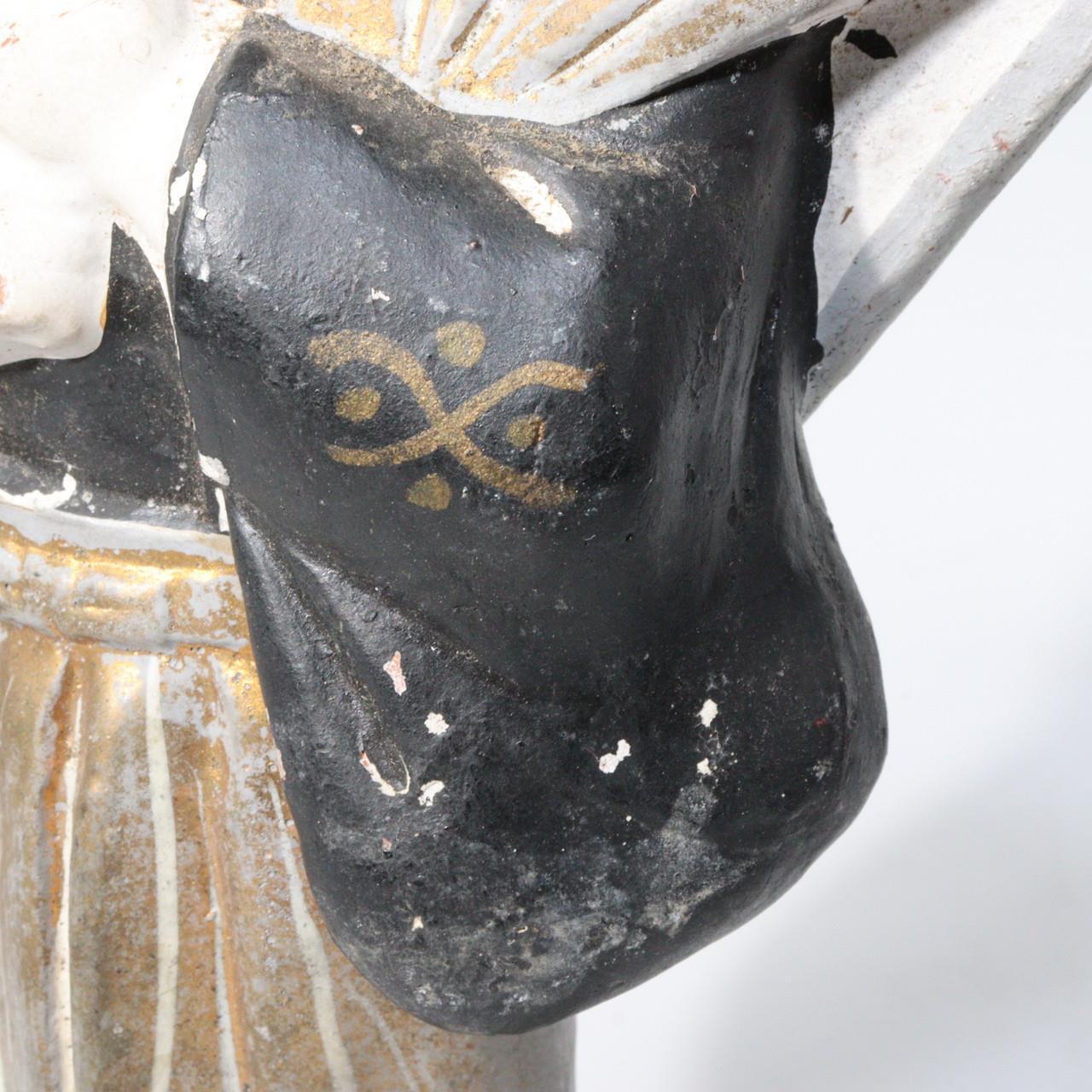 Japanese Antique Kabuki Clay figurine Ceramic Ornament WO150