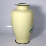 Japanese Ando shippou Cloisonne vase Yellow glaze PV164