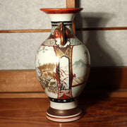 Japanese Antique Kutani vase flower porcelain Kaga Ishikawa Late Meiji PV197