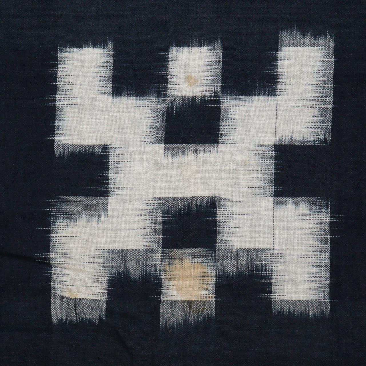 Japanese Cotton Cloth Kasuri STRUCTURE Crane Turtle design Boro Kimono BRKW86