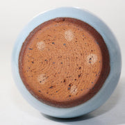 Japanese Pottery Ceramic blue glazed Miyashita Zenji sake cup signed w / box