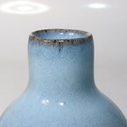 Japanese Pottery Ceramic blue glazed Miyashita Zenji sake cup signed w / box