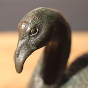 Japanese Bronze Duck pair statue Ornament okimono BOS740