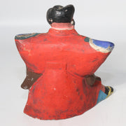Japanese Antique Kabuki Clay figurine Ceramic Ornament WO150