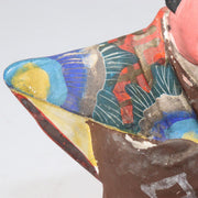 Japanese Antique Kabuki Clay figurine Ceramic Ornament WO150